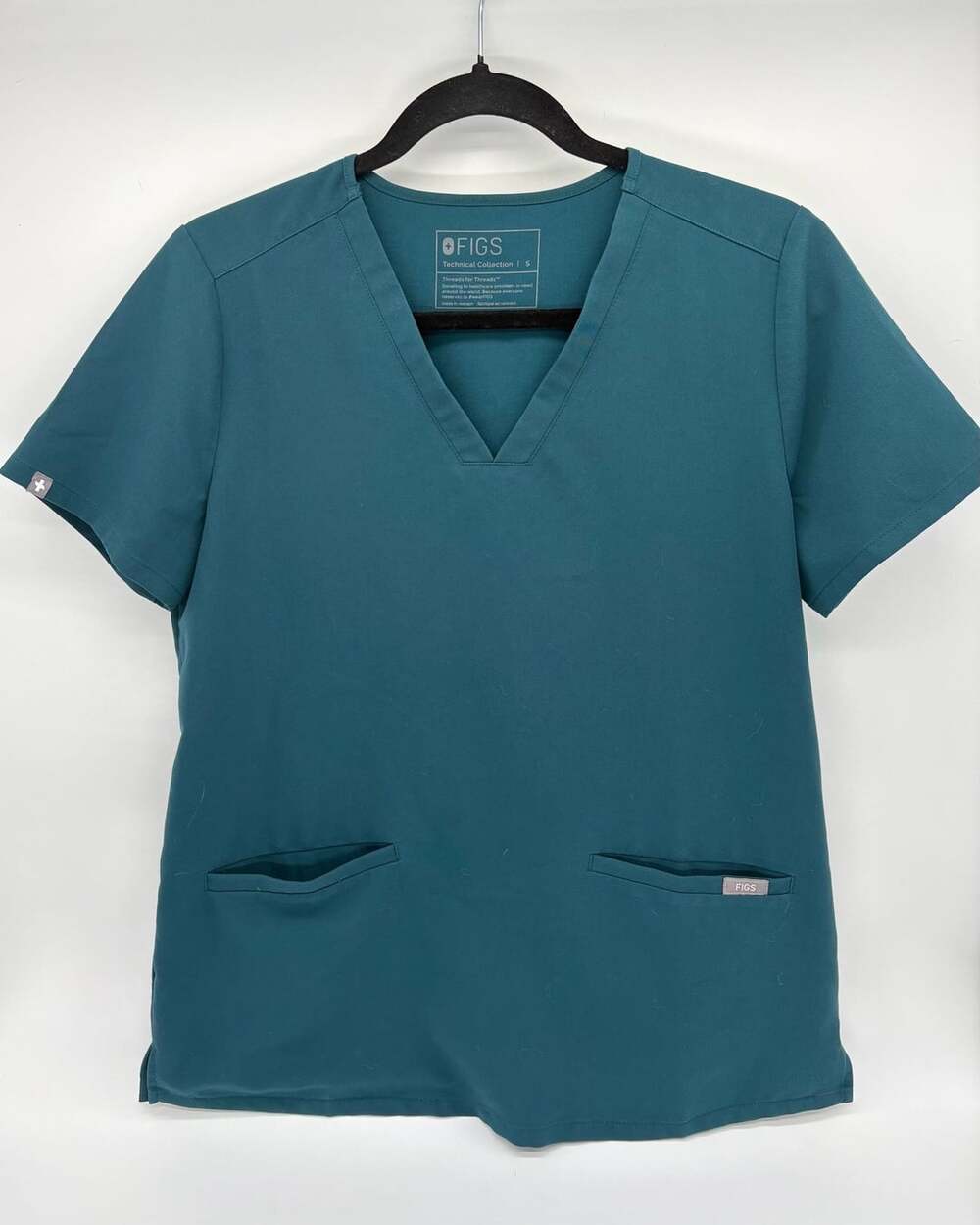 FIGS Catarina Scrub Top Size S Teal Medical Uniform